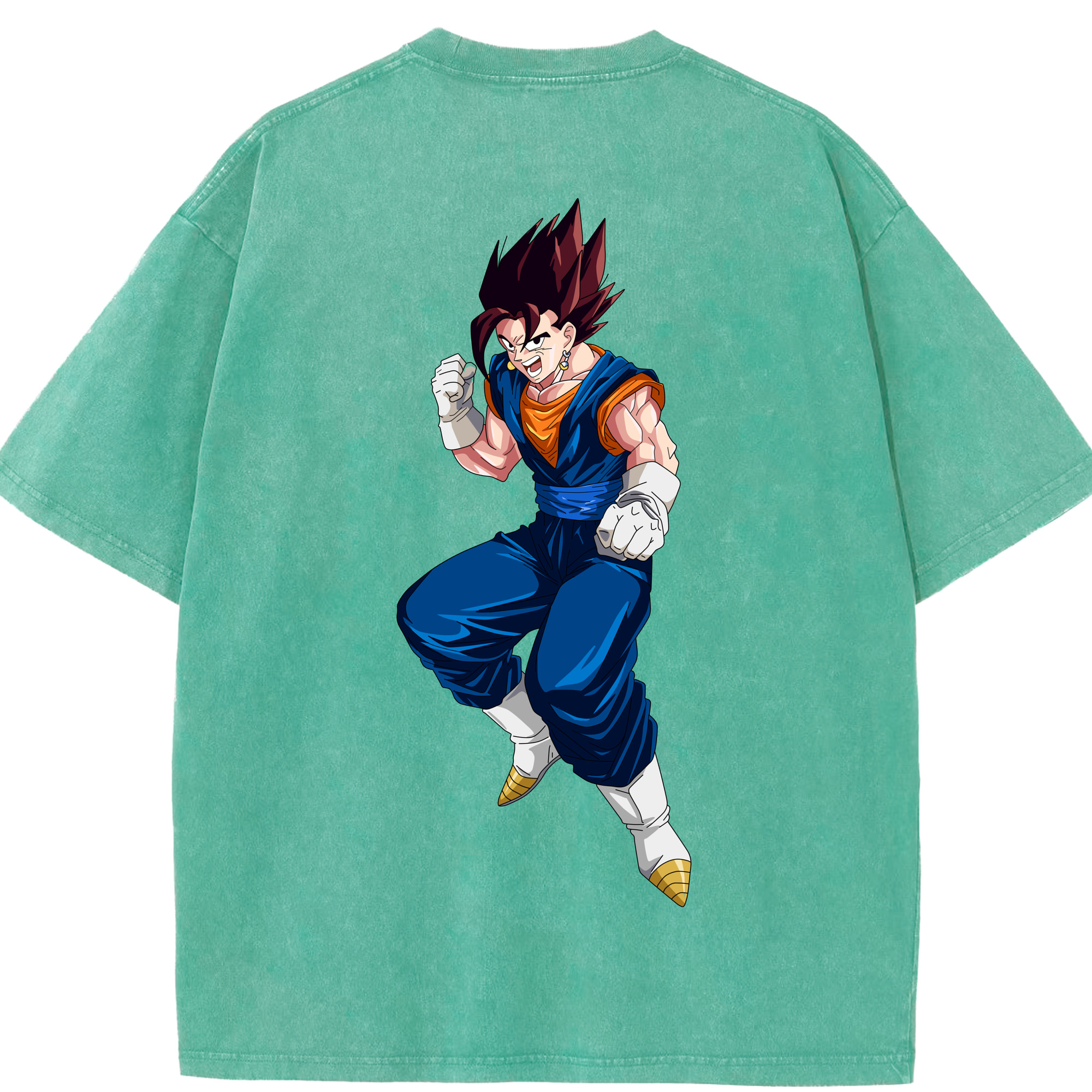（画像用） ドラゴンボール 孫 悟飯（そんごはん）DRAGON BALL Son Gohan 綿100% ヴィンテージ風 半袖Tシャツ（背面プリント）